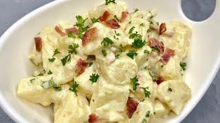 HOW TO MAKE POTATO SALAD | #CreamyPotatoSalad with bacon | POTATO SALAD RECIPE