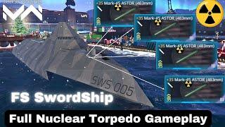 FS SwordShip - with 4×️ Mark-45 ASTOR Nuclear Torpedo - Modern Warships