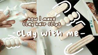 How to make Clay Hair Clips | DIY Accessories | Clay With Me 06