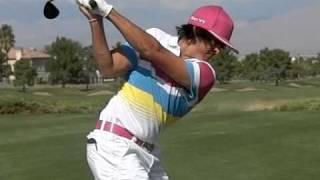 Rickie Fowler close up target line view Shriners