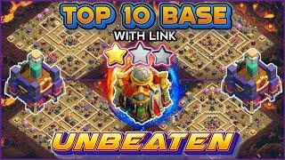 TOP 10 Best Invisible Tower TH16 WAR / CWL BASE TROPHY PUSHING BASE ANTI 2 STAR + REPLAY ||