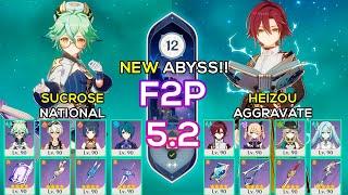 [NEW] Sucrose National & Heizou Aggravate | Spiral Abyss 5.2 | Genshin Impact