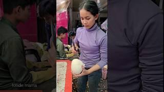Hardworking Cambodian Ladies Coconut Fruit Cutting Skills