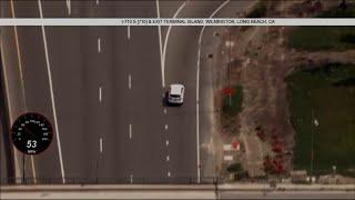 Live: Pursuit suspect ditches stolen car in Long Beach