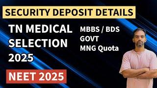 Security Deposit | TN Medical Selection 2025