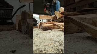 CUTTING WOOD FASTER! EASY LIFEHACK! #shorts  #woodcutting #woodworking