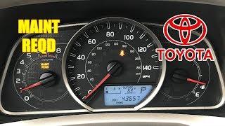 How To Reset Maintenance Required Light in Toyota Rav4 2013-2016