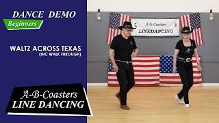 WALTZ ACROSS TEXAS - Line Dance Demo & Walk Through