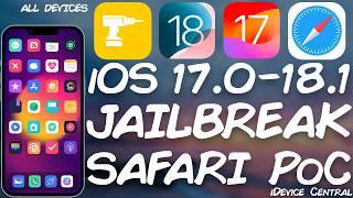 iOS 17.0 - 18.1 JAILBREAK (All Devices): New SAFARI No-PC Vuln RELEASED! Seems Useful!