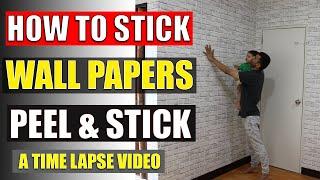 Wallpaper Time Lapse Video | Peel & Stick Wall Papers | Pvc Wallpaper Installation