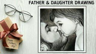 Father & Daughter heart touching drawing |Father's day drawing