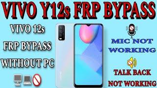 VIVO Y12s Frp Bypass 2023 | Vivo Y12s Frp Bypass Android 11 | VIVO Y12s Frp Bypass Mic Not Working