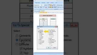 Extract only Numbers from a list using Go To special in excel #shorts
