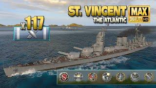 Battleship "St. Vincent" on map The Atlantic - World of Warships