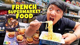 Eating ONLY French FROZEN SUPERMARKET FOOD for 24 HOURS in Paris & it’s AMAZING! Paris CHEAP EATS