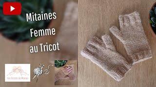 Mitaine femme au tricot