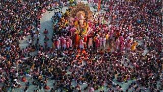 Lalbaug Cha Raja Visarjan at Girgaon Chowpatty 2023-Never Experience BeforeMumbai Ganpati Visarjan