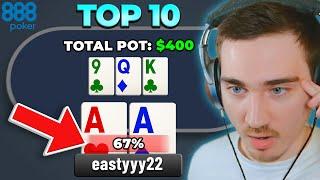 FIRST ALL-IN AT 200NL?! | Top 10 Poker Hands Ep. 104