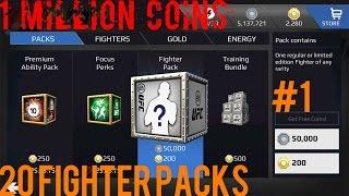 EA SPORTS UFC Mobile - 1 Million Coins! 20 Fighter Pack Opening! #1