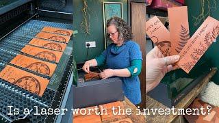 Laser Engraving on Leather -  Is a Laser Engraver worth it? My leather craft studio vlog