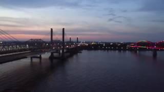 Drone flight Louisville waterfront