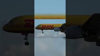 DHL Boeing 757 Landing at Norwich Airport