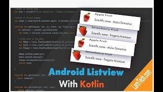 Android Custom Listview with Image, Text and OnItemClickListener Using Kotlin