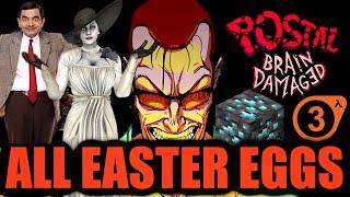 POSTAL: Brain Damaged All Easter Eggs (Mr Bean, Sims, Half Life 3, Resident Evil Village and more)