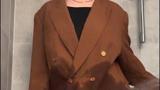 A Wetlook - Fabric Transformation - Dry To Wet Transparency  Test - Conjac blazer