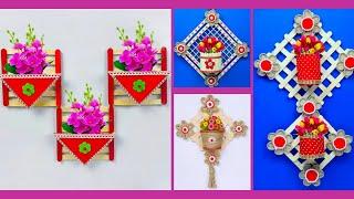 5 Amazing Wall Hanging Home Decor Craft Ideas Using Icecream sticks | Popsicle Stick crafts | DIY