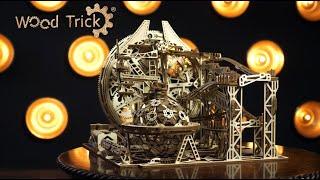 "Galaxy Marble Run" - WoodTrick 3D Wooden model construction game-set