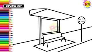 How To Draw Bus Stop | LBA Drawings