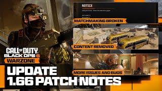 NEW Black Ops 6 Update 1.66 Patch Notes Are HORRIBLE! (Broken Matchmaking, Warzone Bugs, & MORE!)