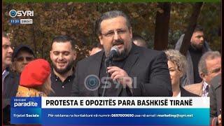 Protesta e opozitës para Bashkisë Tiranë kundër aferës 5D dhe Veliajt (15.11.2024)