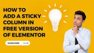 Elementor Tutorial: How to add a Sticky Column to the Free Version of Elementor in 2 Minutes