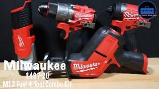 Milwaukee M12 Fuel 4 Tool Combo Kit 3497-24