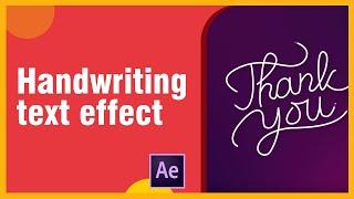 Handwriting Effect Animation in After Effects - No Plugins Needed! | Text Animation Tutorial