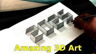 2025 3d Drawing On Paper - 3d Illusion Drawing - Anamorphic Art