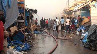 Incendie au Marché Central de Thiés