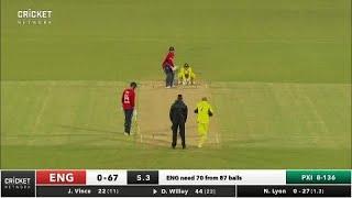 David Willey takes 34 from Nathan Lyon over