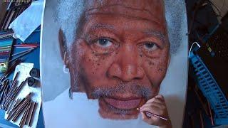 Morgan Freeman  - Hyperrealistic Portrait [200+hours]