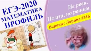 ЕГЭ-2020. Математика, профиль. Вариант А. Ларина №316.