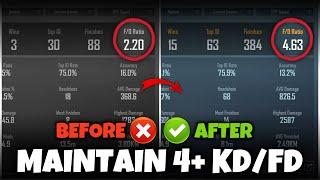 HOW TO MAINTAIN 4+ KD IN PUBG MOBILE/BGMITIPS & TRICKS BATTLEGROUNDS MOBILE INDIA.