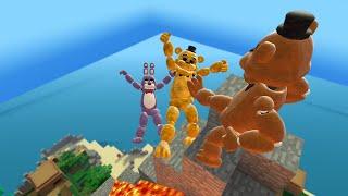 Garry's Mod not ordinary ragdolls on Minecraft map [MOD: FNAF2 Golden Freddy & Bonnie]