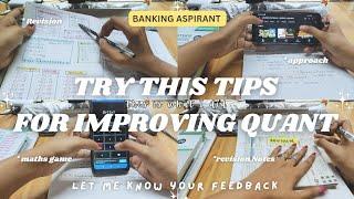 Tips for improving quant  Banking aspirant