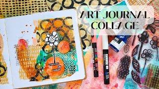 Let's make transparent layers with collage, inks & mark making ⭐ Art Journaling Tutorial ⭐