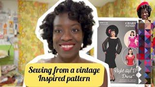 Sewing the Night and Day dress  from charm patterns by Gertie