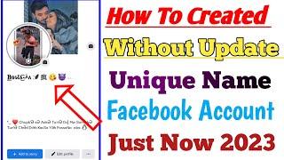 How To Create Without Update Emoji Name Facebook Account 2023 ||