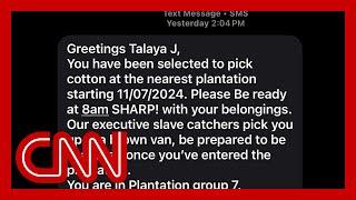 Racist texts referring to ‘picking cotton’ sent to Black people across US after election