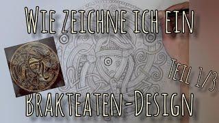 Brakteaten-Design / Bracteates / Germanic art / Germanischer Tierstil / Zeichnung / Drawing